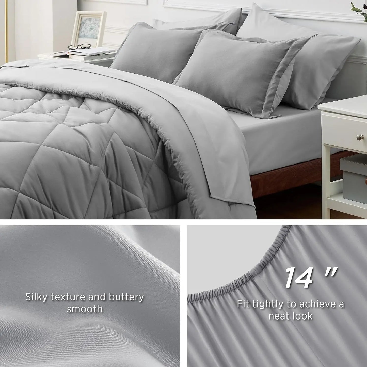Reversible Queen Bed Comforter Set