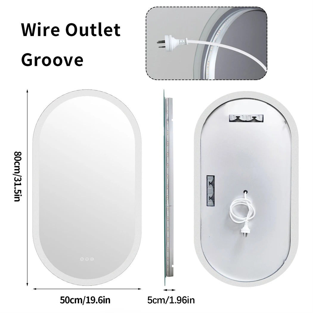 Smart Oval LED Bathroom Mirror