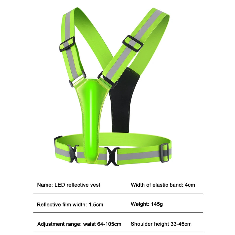 LED Reflective Running Vest