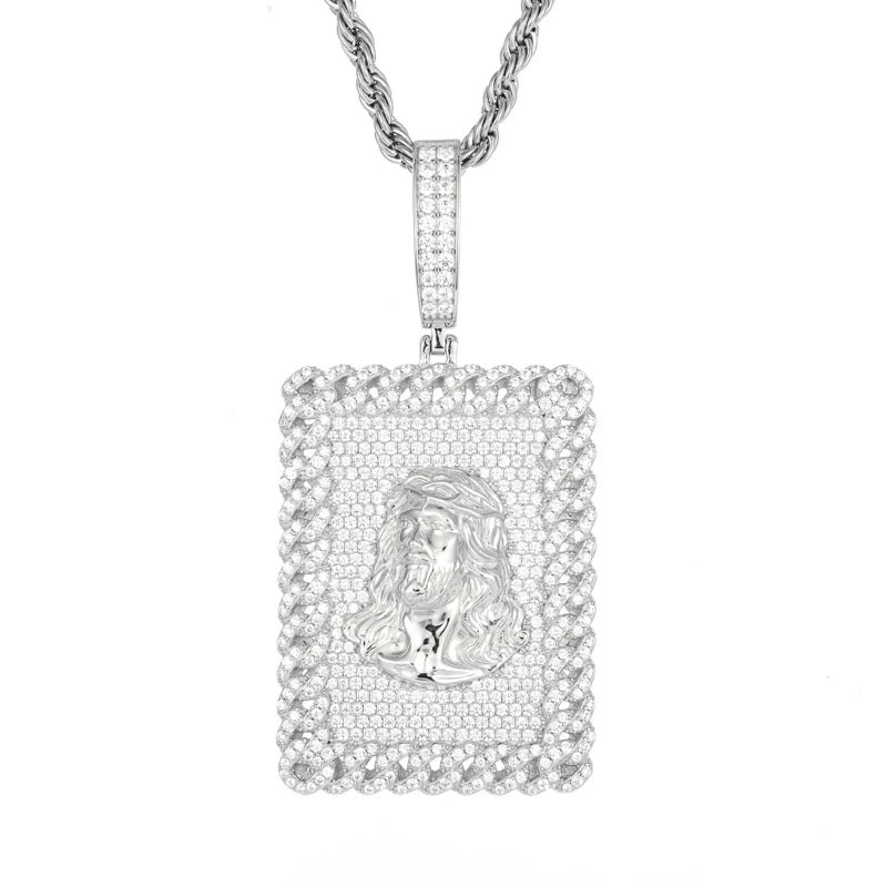 18k Plated Jesus Pendant Necklace