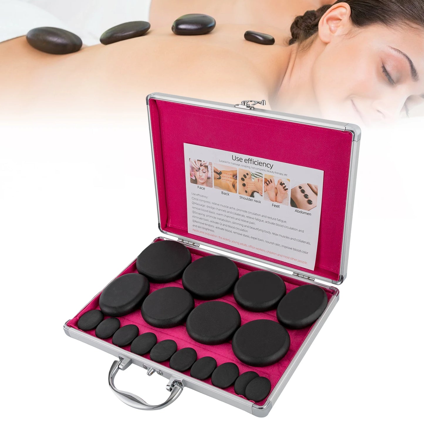 Hot Stones Massage Set with Heater