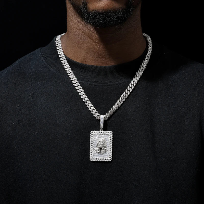 18k Plated Jesus Pendant Necklace