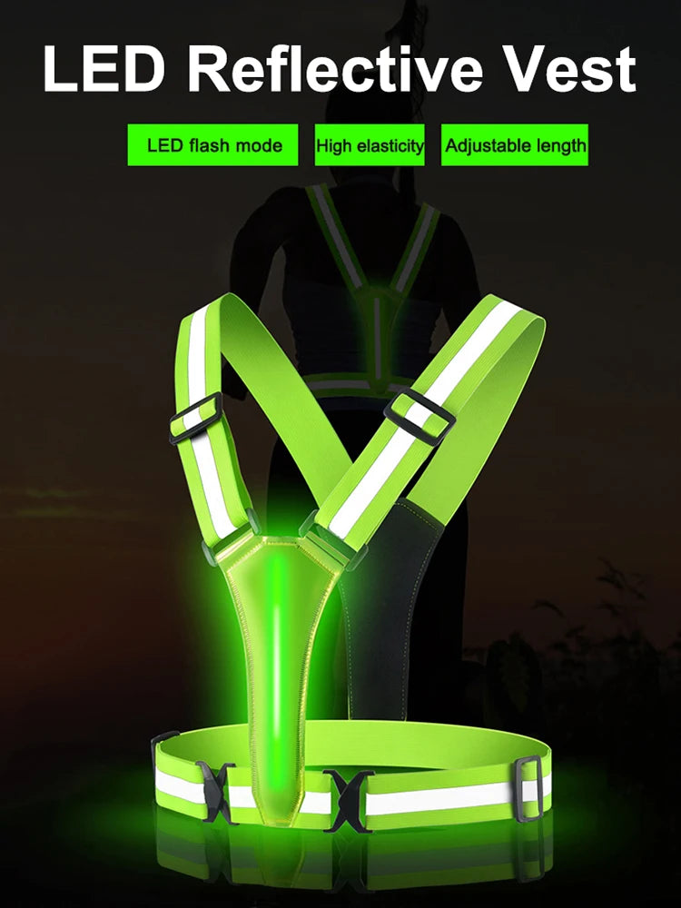 LED Reflective Running Vest