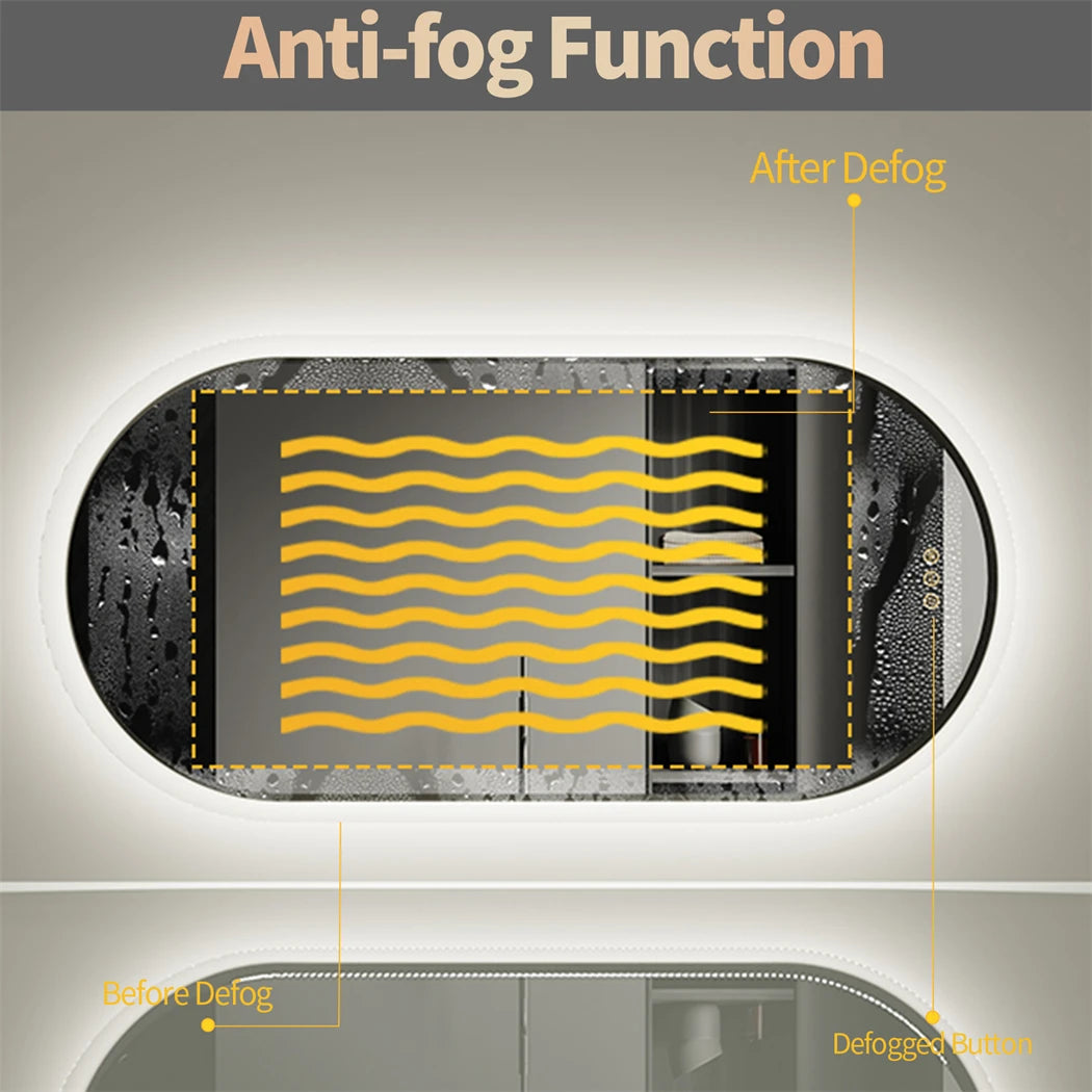 Smart Oval LED Bathroom Mirror