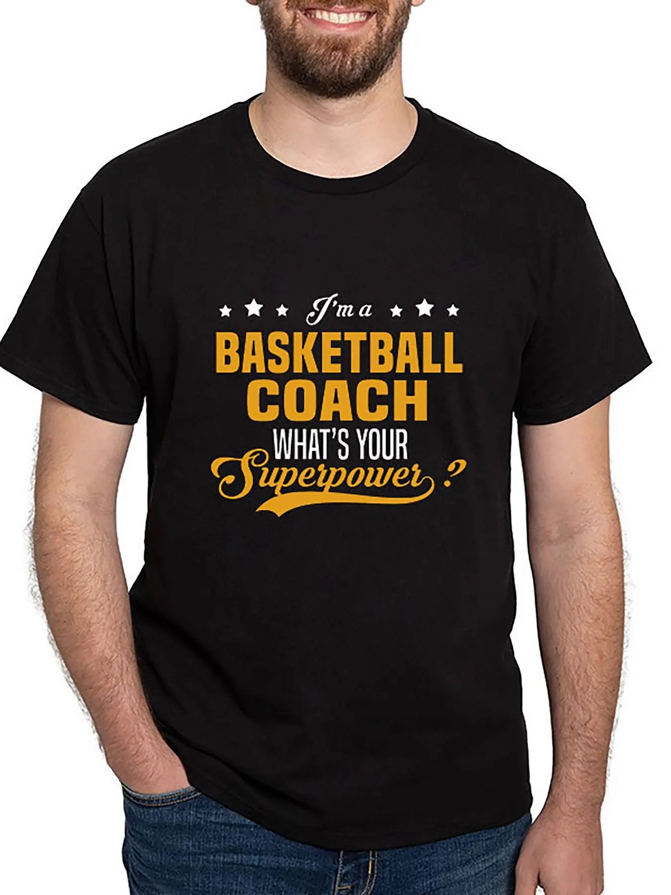 Men’s Short Sleeve "Im a Basketball Coach" Graphic T-shirt