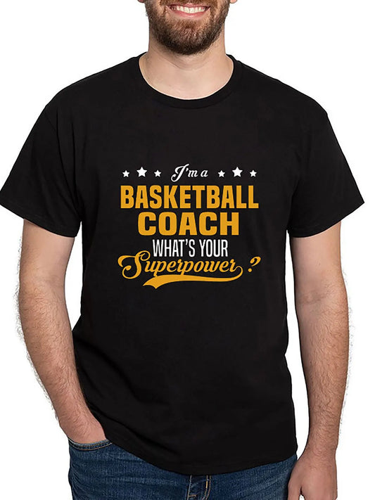 Men’s Short Sleeve "Im a Basketball Coach" Graphic T-shirt