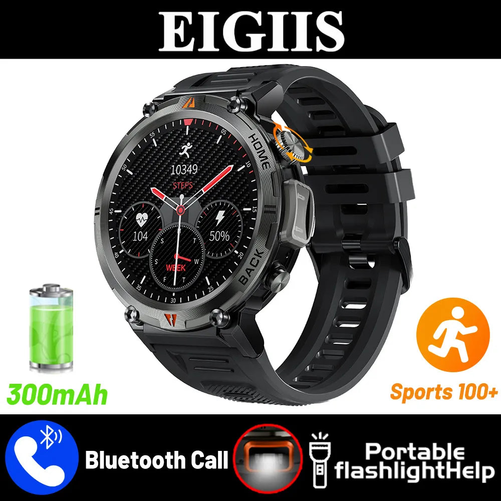 Men's Bluetooth Call Smart Watch With Flashlight