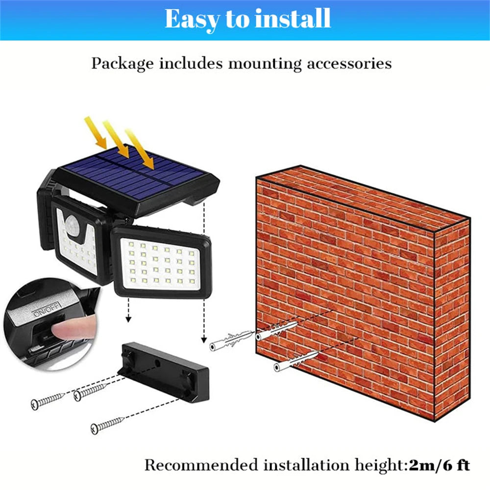 3Head LED Outdoor Flood Light