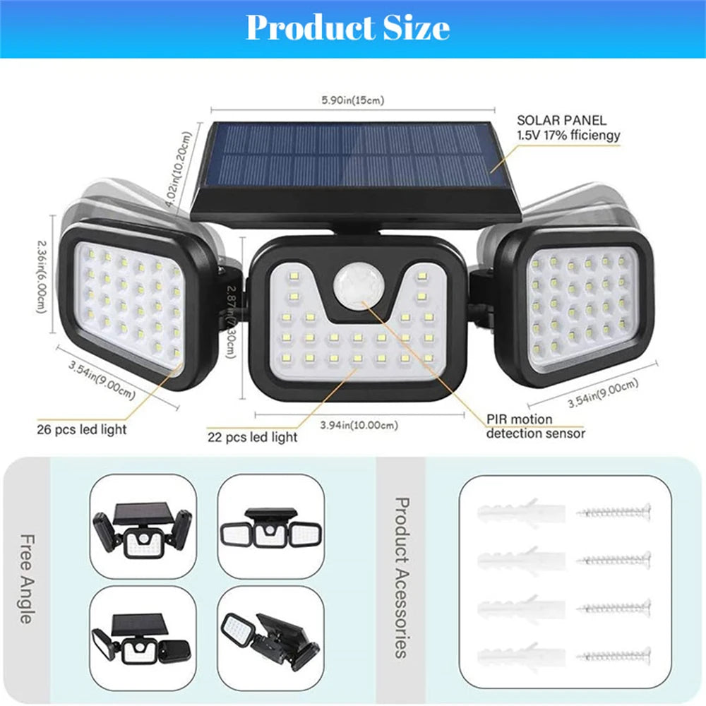 3Head LED Outdoor Flood Light