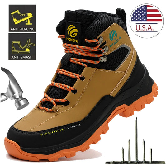 Men's Steel Toe Puncture-Proof Work Sneakers