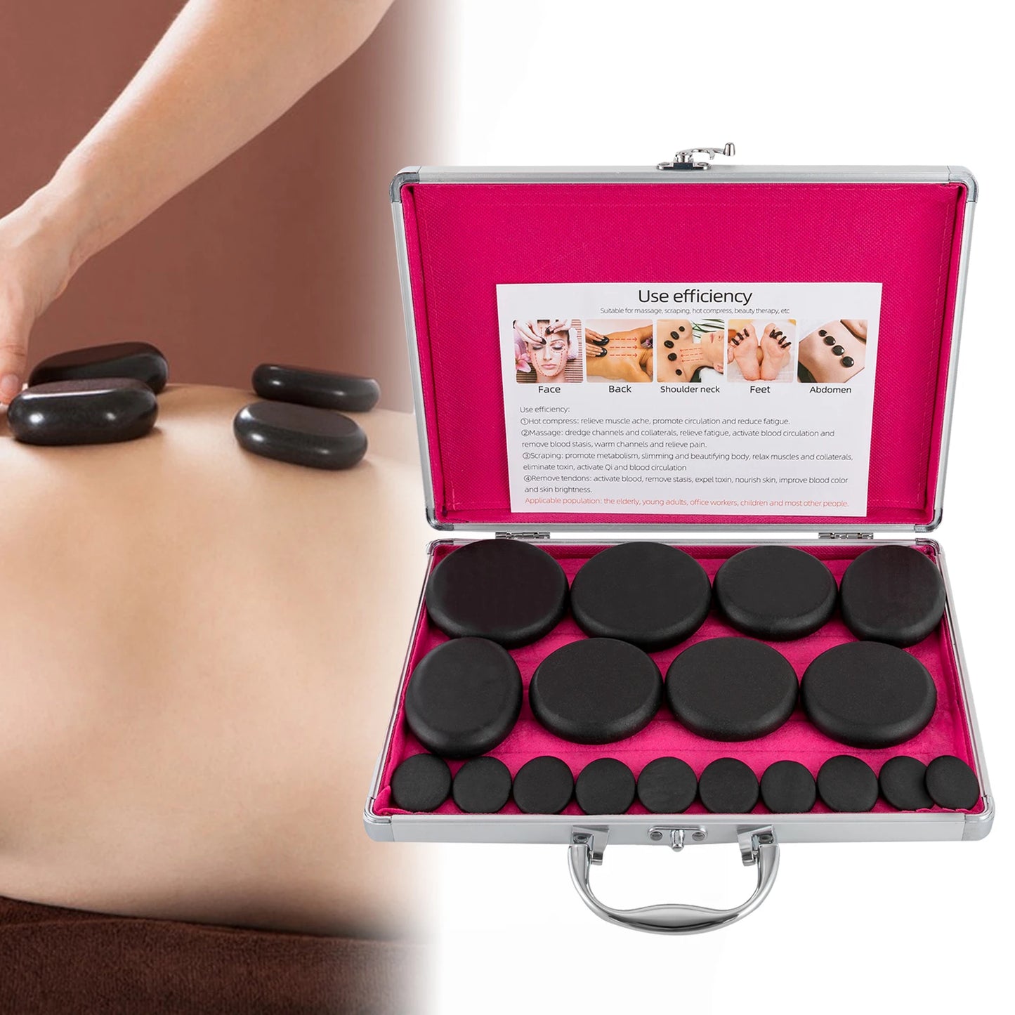 Hot Stones Massage Set with Heater