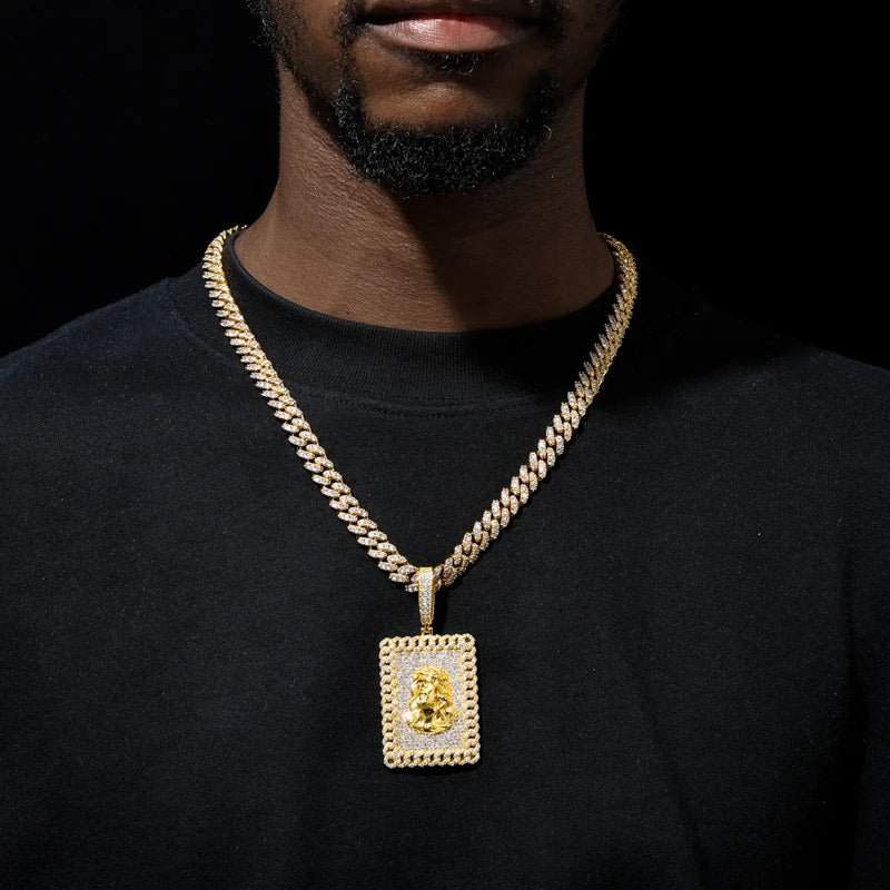 18k Plated Jesus Pendant Necklace