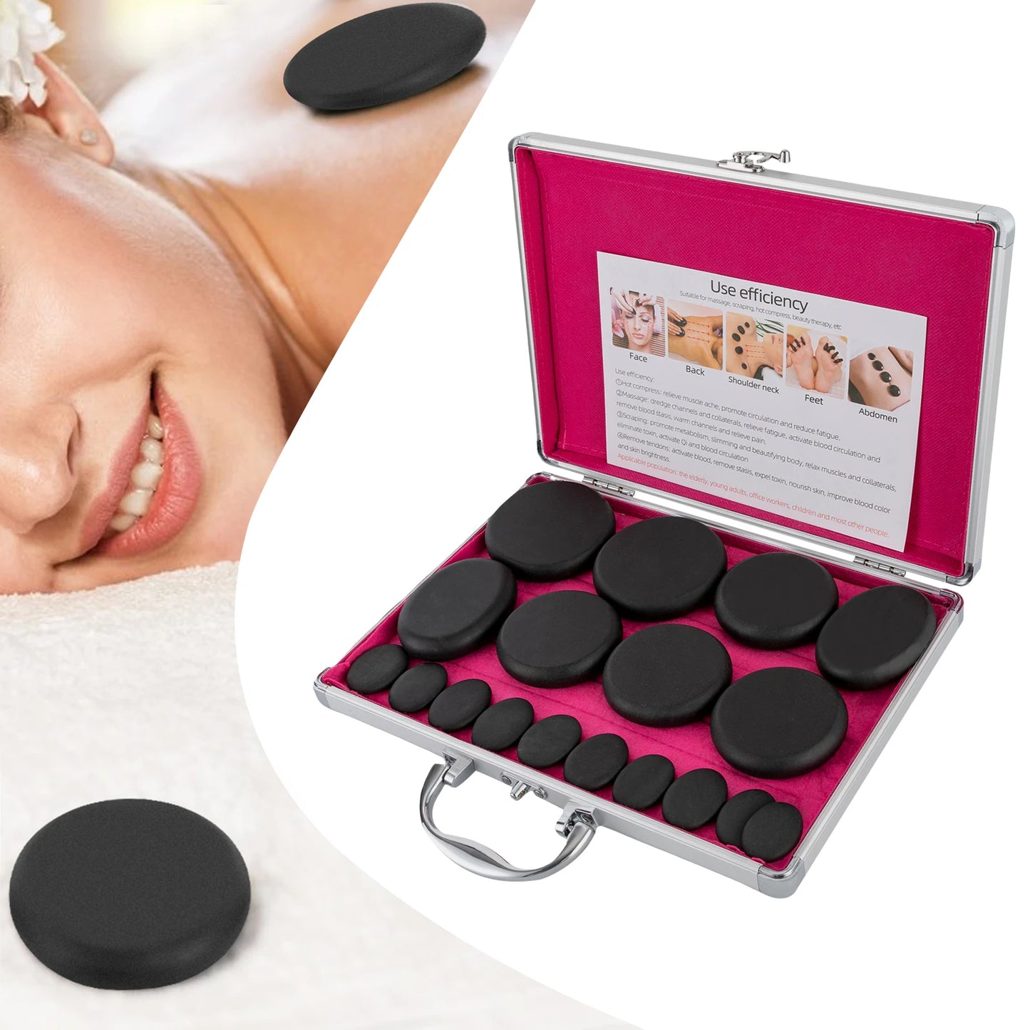 Hot Stones Massage Set with Heater