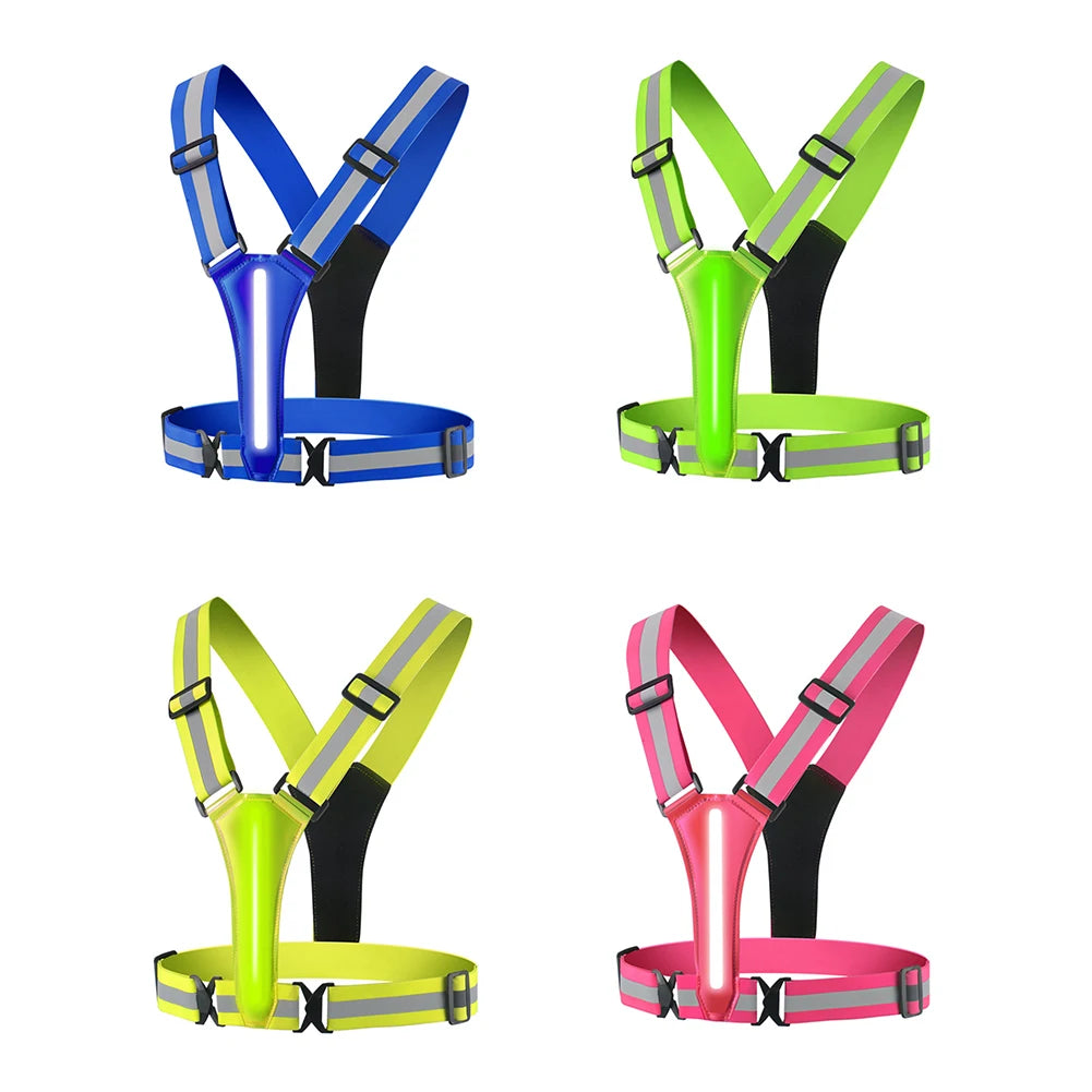 LED Reflective Running Vest