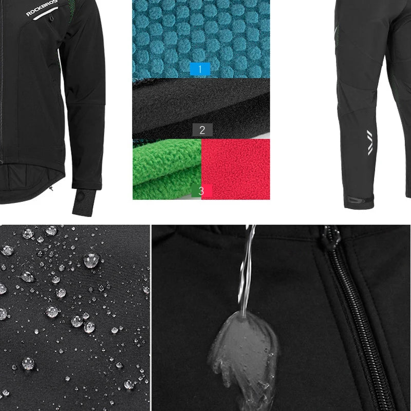 Men, Women, Rainproof, Windproof, Reflective, Cycling Sportswear Set