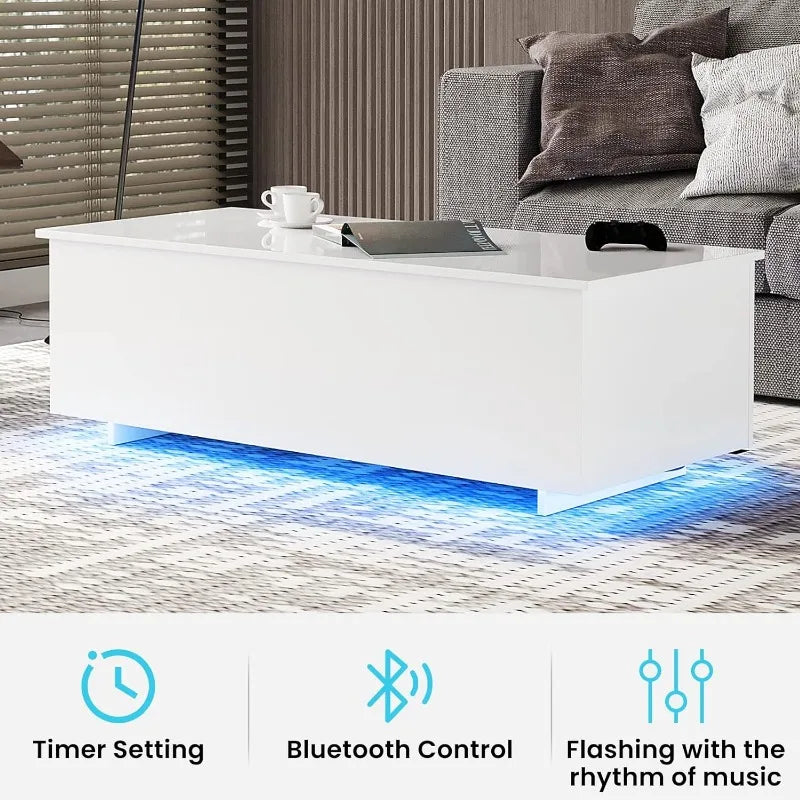 LED High Gloss Coffee Table