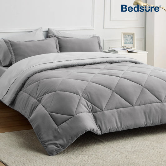 Reversible Queen Bed Comforter Set