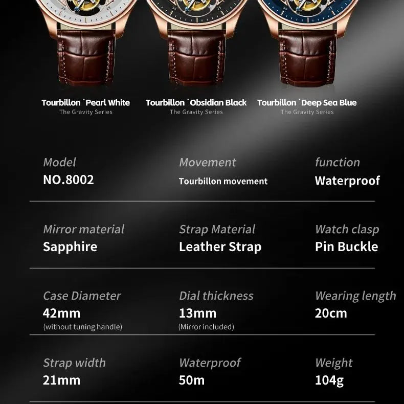 Tourbillon Automatic Watch for Men