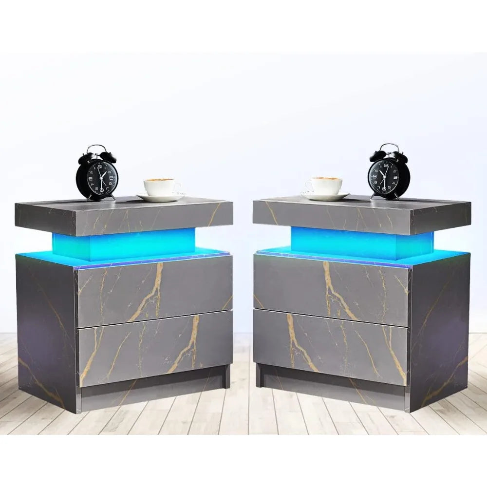 Bedside Tables for the Bedroom with LED lights